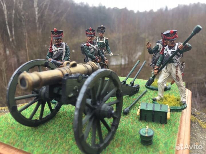 Оловянные солдатики Русские пушкари, цена -1 шт