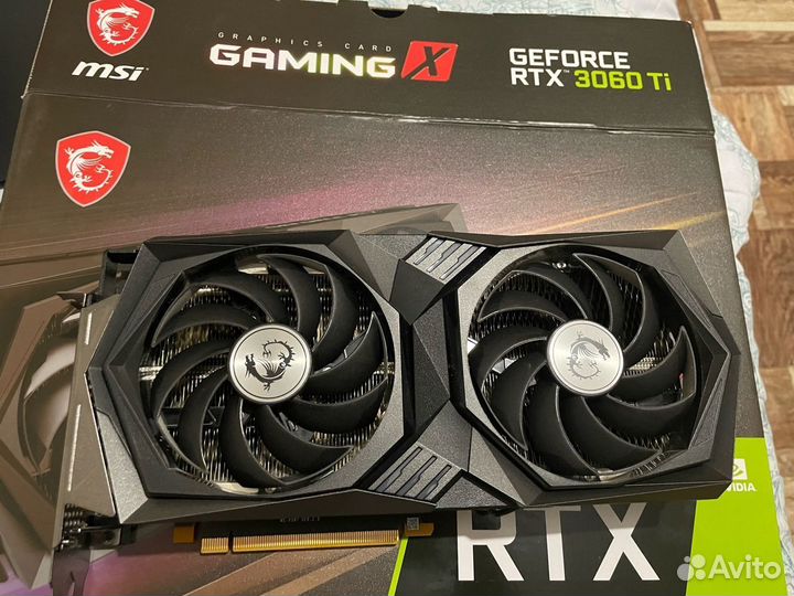 Видеокарта MSI GeForce RTX 3060 Ti gaming X (LHR)