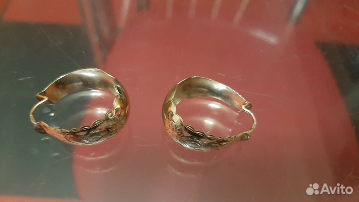 Золотые серьги 583 пробы