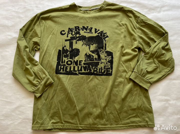 Лонгслив зеленый