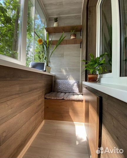 Отделка балкона внутри