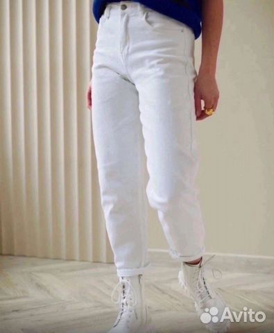Белые джинсы мом объявление продам