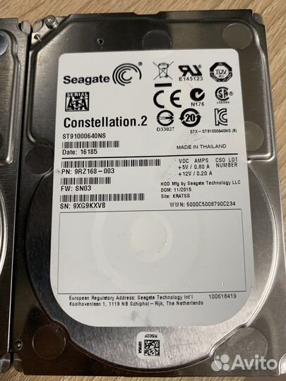 Жесткий диск Seagate Constellation st91000640ns