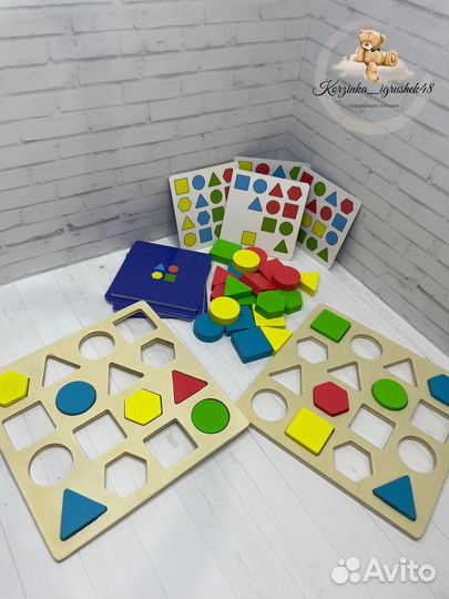 Головоломка, сортер фигур, мозаика