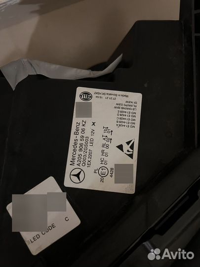 Фара левая и правая Mercedes-Benz C-Class w-205