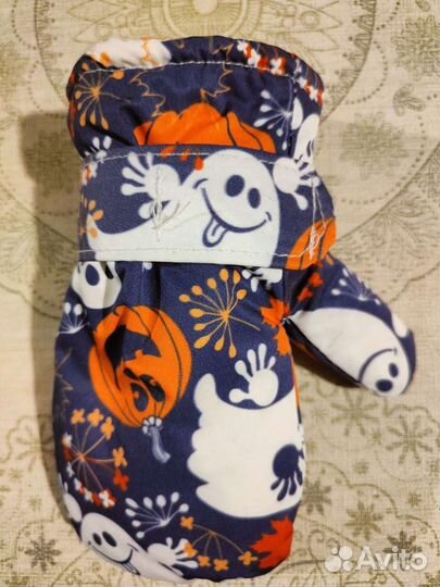 Варежки зимние детские плащёвка