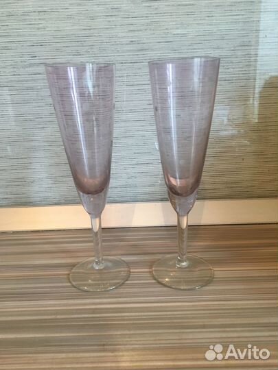 Фужеры бокалы стекло СССР, шампанское