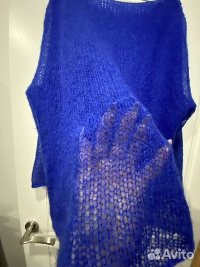 Свитер паутинка ультрамарин 46