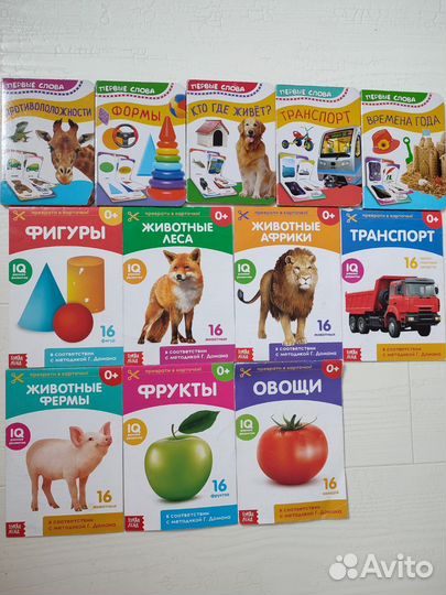 Карточки Домана, первые слова, книги