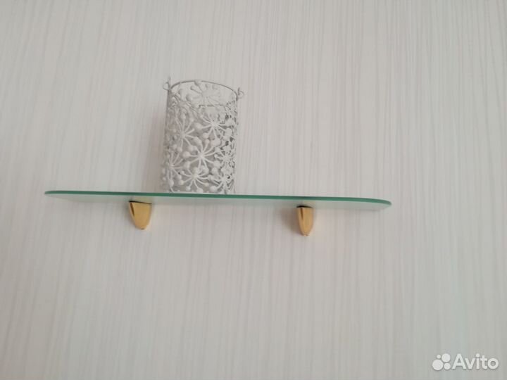 Стеклянная полочка и держатель