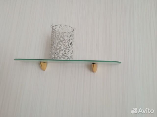 Стеклянная полочка и держатель