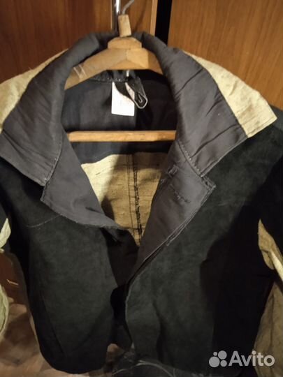 Рабочая куртка с кожаными вставками 56р