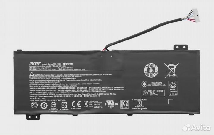 Аккумулятор (AP18E8M) 15.4V 57.48Wh 3700mAh для Ac