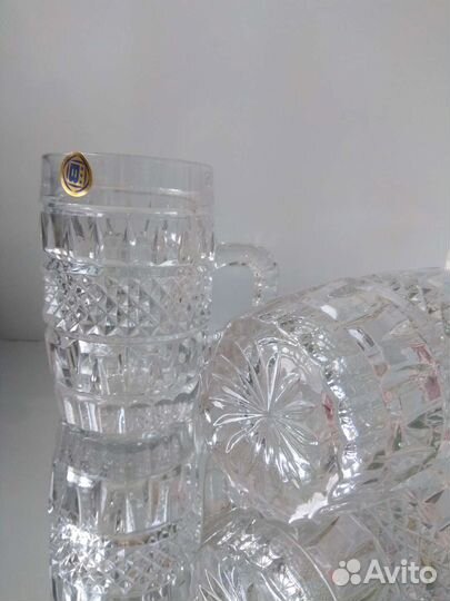 Комплект пивные кружки хрусталь Богемия в коробке