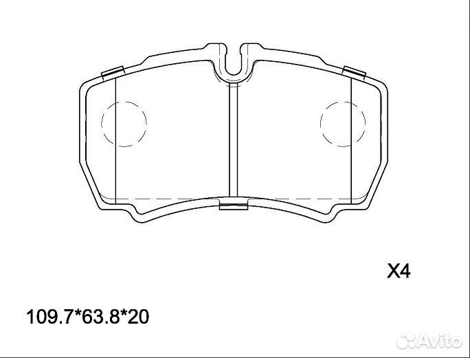 Колодки тормозные задние iveco Daily 2006, ford Tr