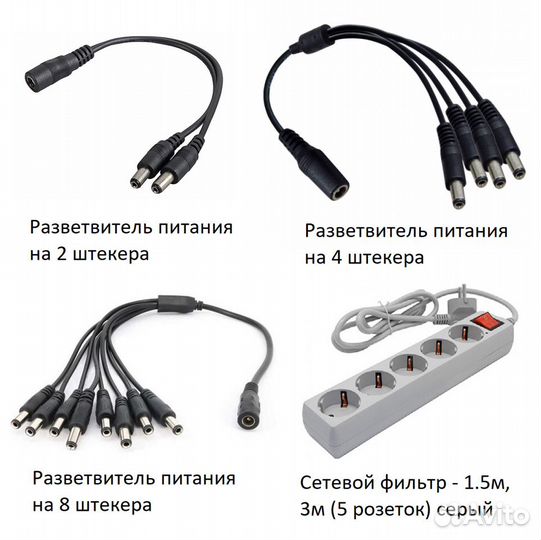 Блоки питания 12V (2A,2,5А,3А,4А,5А,8А,16А)