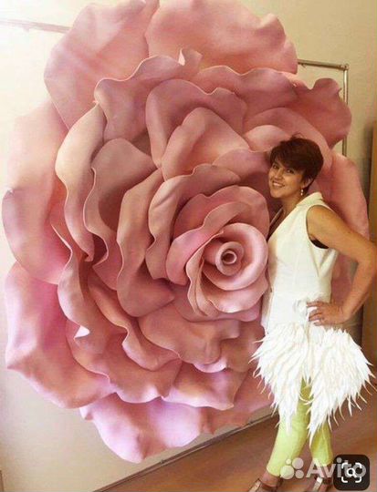 Цветы большие из бумаги