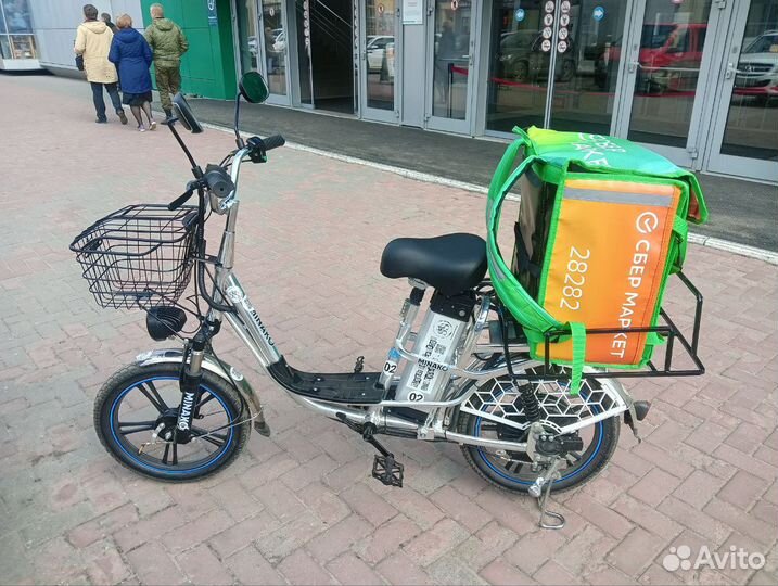 Электровелосипед для курьера прокат minako 2акб