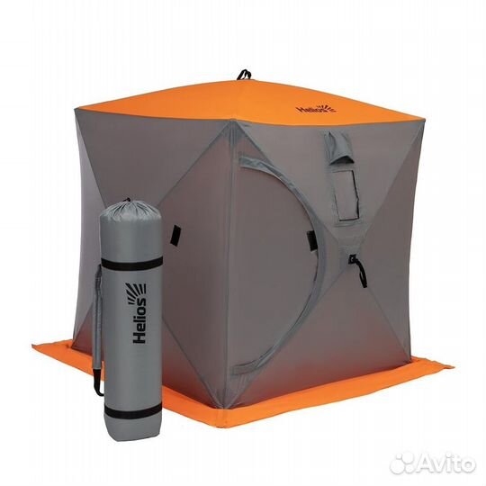 Палатка зимняя Куб 1,8х1,8 orange lumi/grey Helios