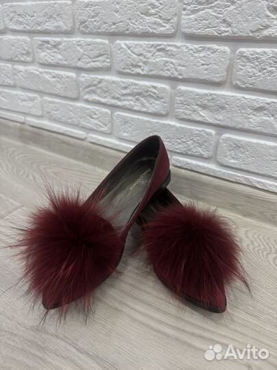 Меховые балетки