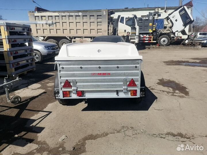 Прицеп с низкой крышкой 30.022 Н500мм двухосный
