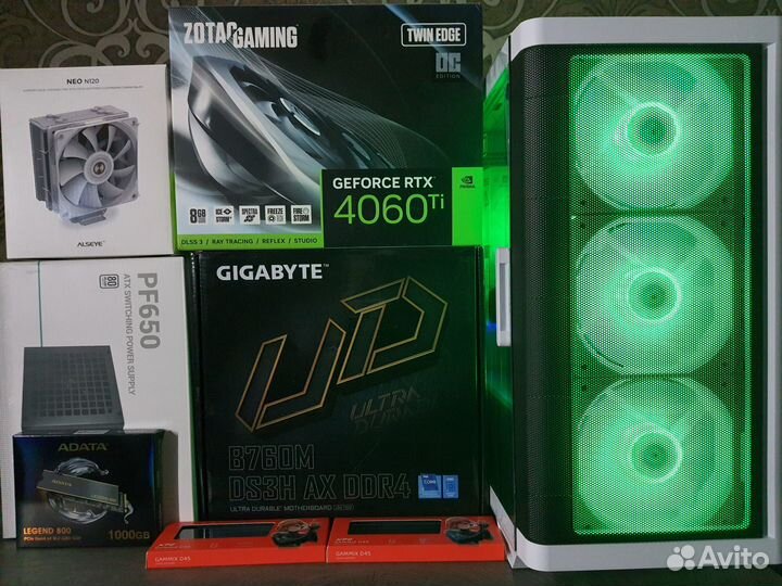Игровой Пк RTX4060+Core i5 12400F/B760/SSD1TB