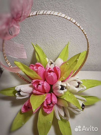 Цветы в корзинке