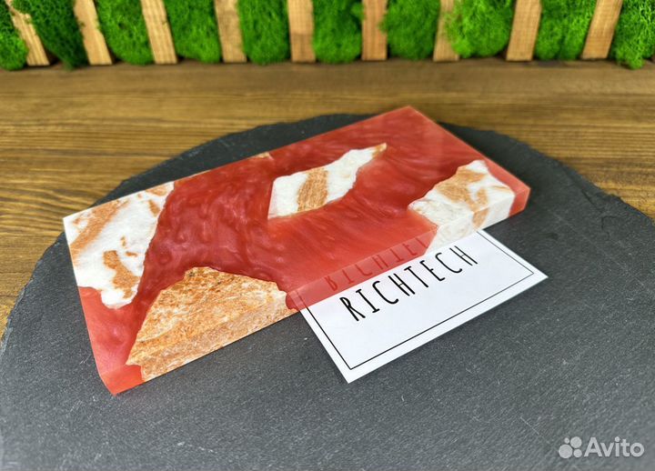 Подставка из эпоксидной смолы и мрамора