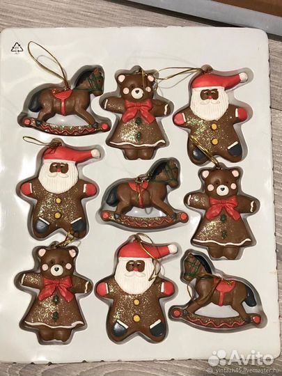 Новогодний винтажный набор Германия 