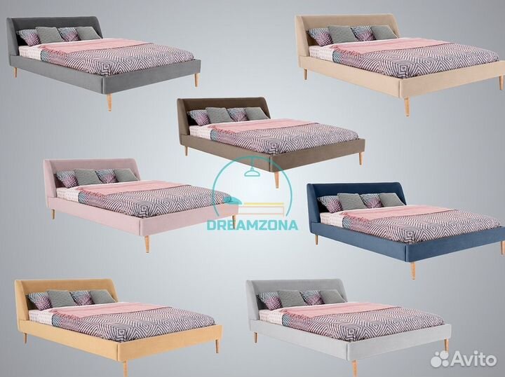 Кровать Робин с мягким изголовьем на заказ