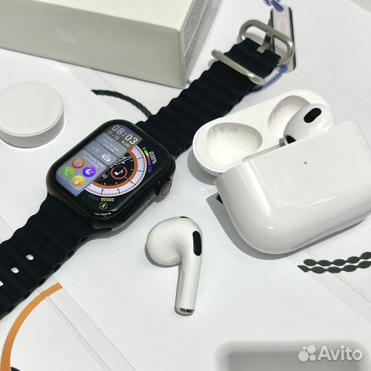 Комплект: Apple Watch 9 + AirPods. Гарантия