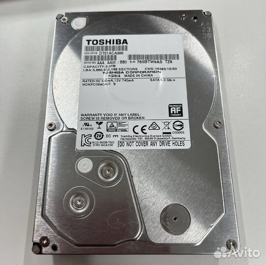 Жёсткий диск Toshiba 3TB