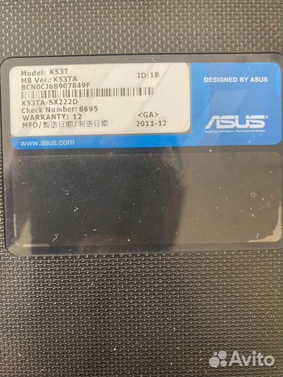 Ноутбук Asus k53t в разбор