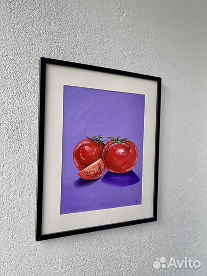 Картина акрилом, 30х40 см натюрморт томаты