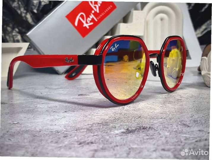 Очки ray ban ferrari красный градиент
