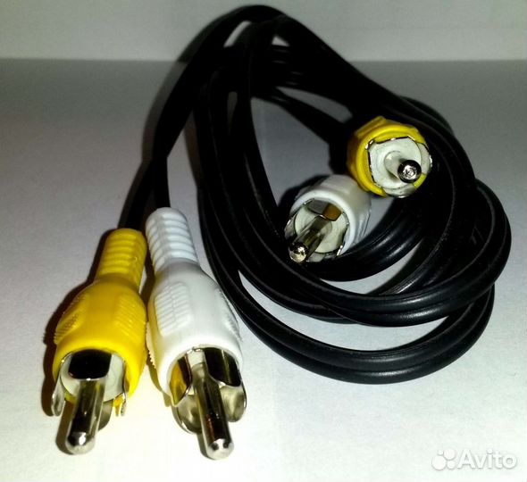 Аудио переходник 1 RCA, 2 RCA новый