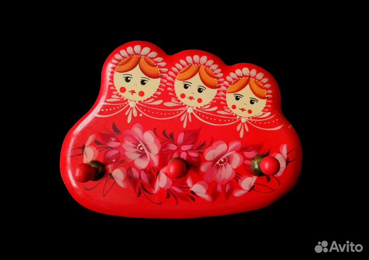 Винтажная Советская вешалка Матрешки СССР декор