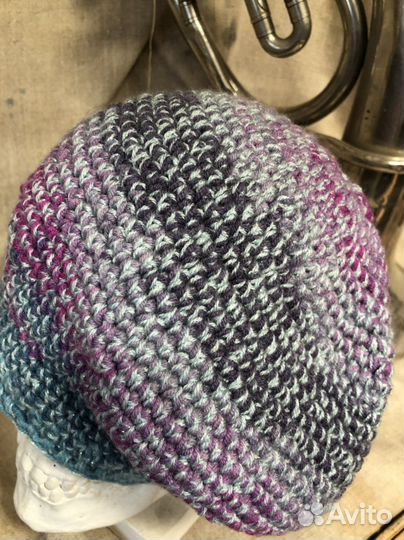 Берет хендмейд, теплый