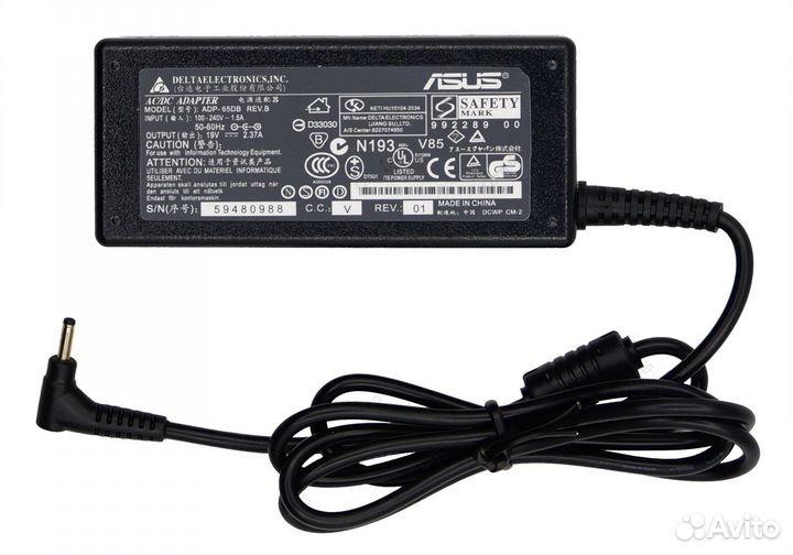 Блок питания для ноутбука Asus 19V, 2.37A, 3.0x1.0