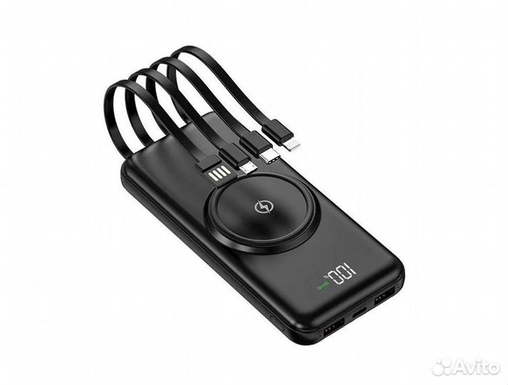 Внешний повер банк с беспроводной зарядкой 30000