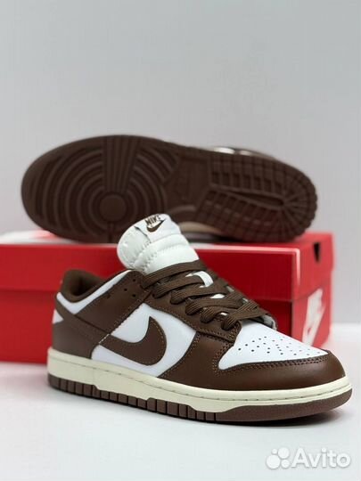 Кроссовки Nike dunk коричневые 5