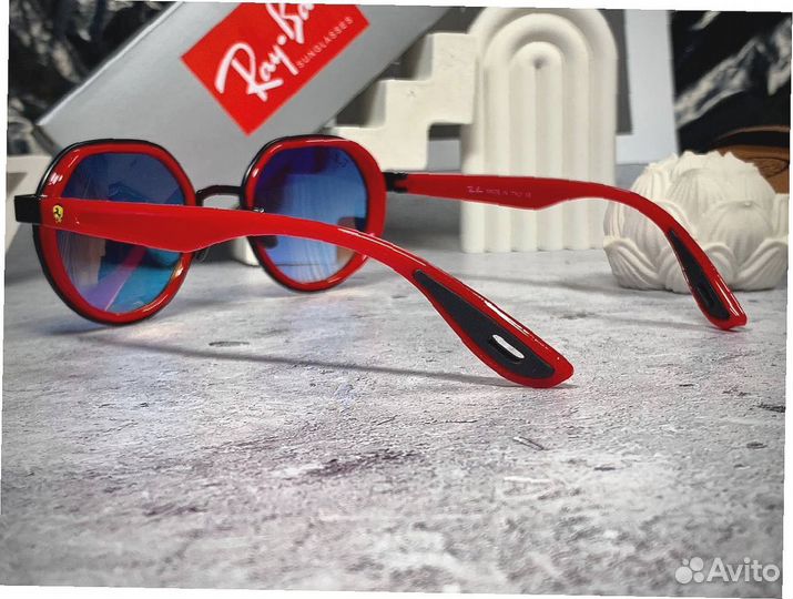 Очки ray ban ferrari красный градиент