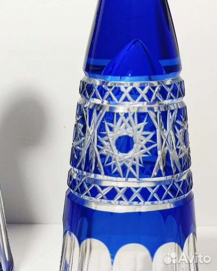 Пара хрустальных бокалов-рог дхз