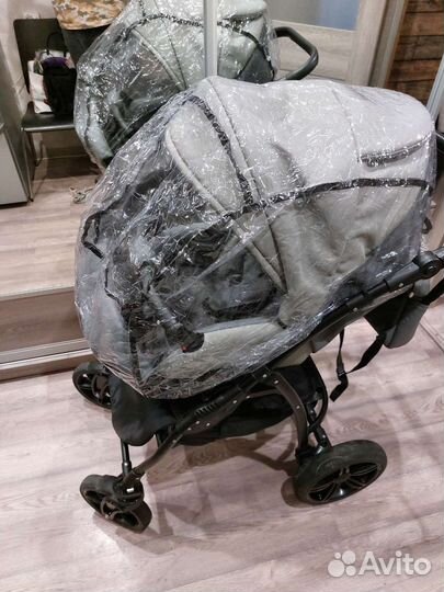 Коляска 2 в 1 эко кожа