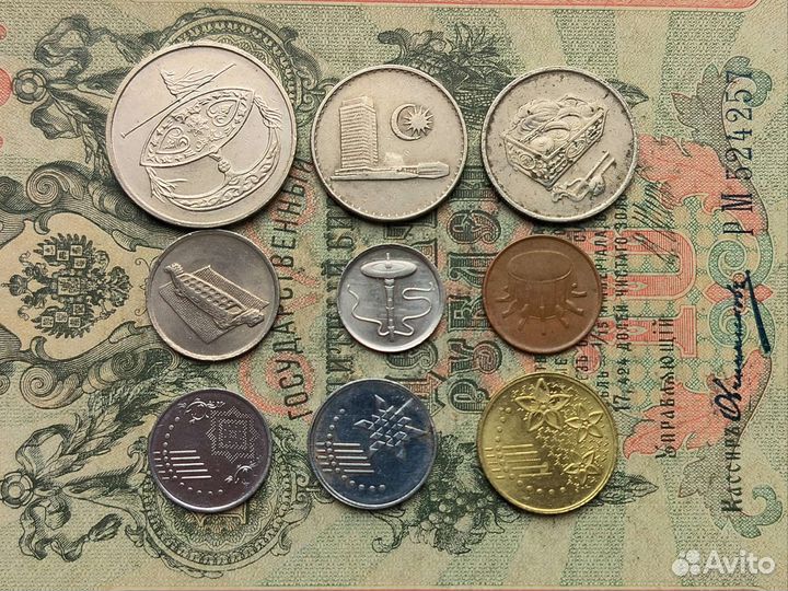 Монеты Малайзии 9 шт