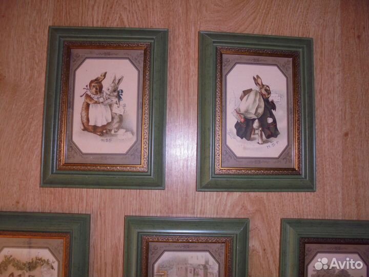 5 панно 15 х 17 с рис Беатрис Поттер