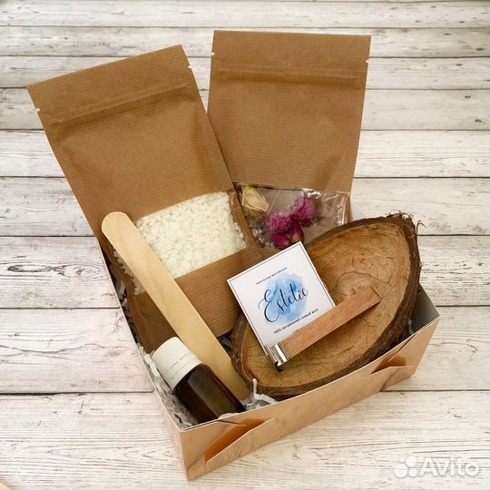 Творческий набор для создания свечи в кокосе