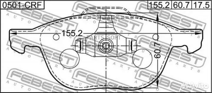 Febest 0501CRF Колодки тормозные передние
