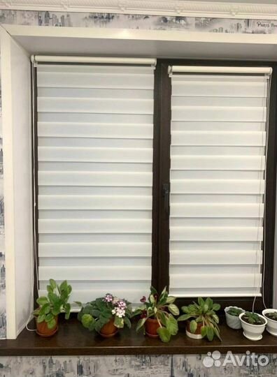 Рулонные шторы зебра