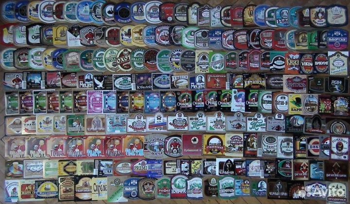 Пивные этикетки, пробки для оформления ресторана